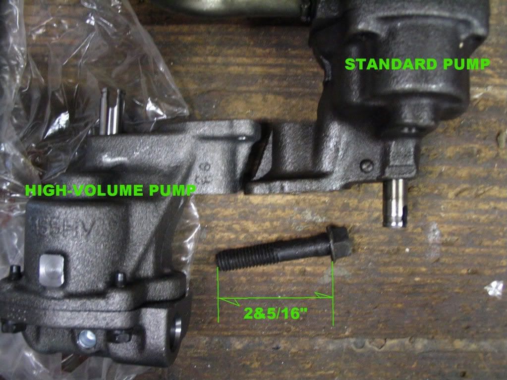 Oil pump bolt length